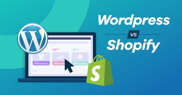 It is banner showing difference between wordpress and shopify