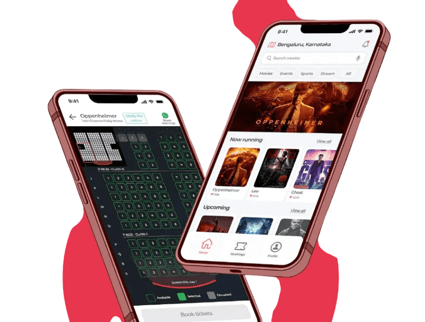 bookmyshow clone app by WebSenor