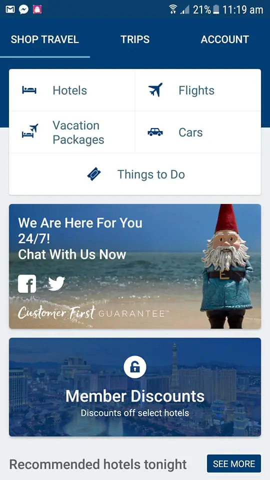 Travelocity Clone App by WebSenor