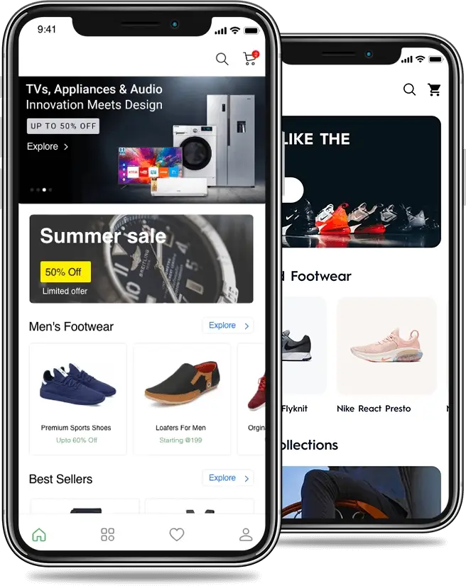 WebSenor's flipkart clone app screenshots