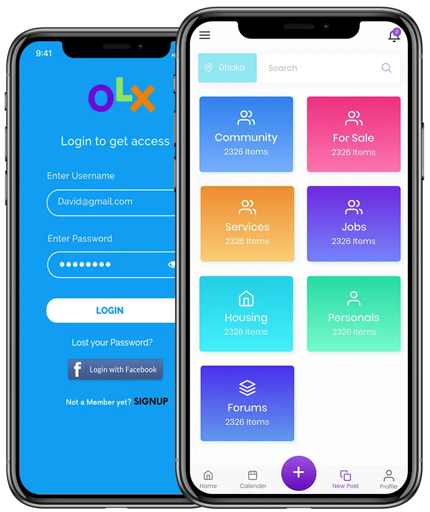 olx clone app by WebSenor