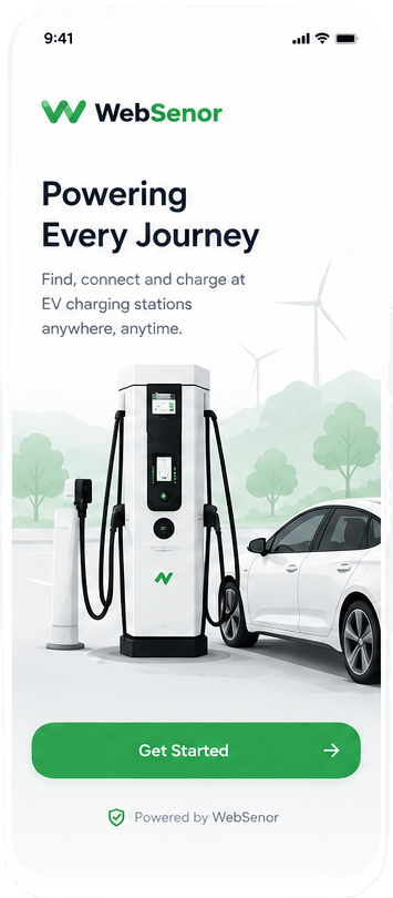 WebSenor EV Charging App session start with RFID